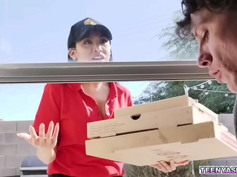 Jay Romero and Rion King Get More Than Just Pizza - Ember Snow's Luscious Surprise!