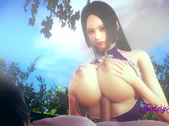Revel in the Luscious curves of One Piece's Boa Hancock in this 3D Hentai Video!