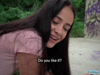 Discover the Sensual Delights of a 19-Year-Old Public Agent with a Huge Cock in this Wet and Wild Rainy Day