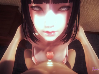 Japanese Hentai Porn - Hinata's Sexy Titjob, Blowjob, and Hard Fucking by a Massive Dick!