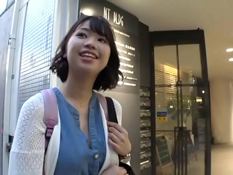 Getting schooled by a luscious Japanese enchantress in crotchless panties!